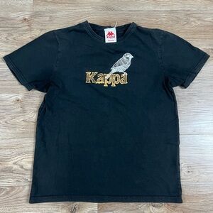 Kappa Kids Black Tee with Gold Logo